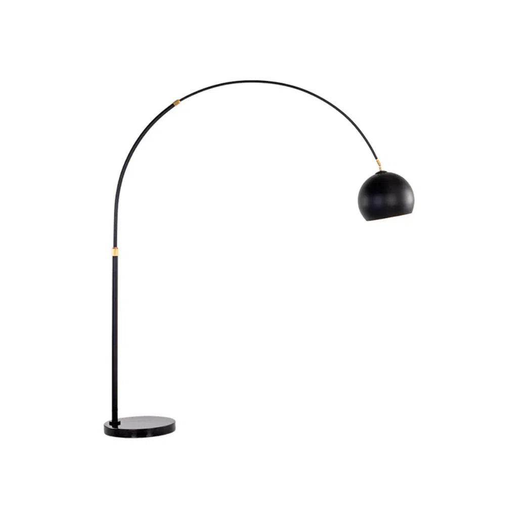 Vern Marble Based Arc Floor Lamp - LOOMLAN - SUNPAN - Floor Lamps