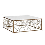 Vero Coffee Table Marble Top Bronze Base - LOOMLAN - SUNPAN - Coffee Tables