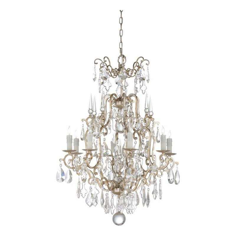 Versailles Silver Crystal Design Chandelier - LOOMLAN - Wildwood - Chandeliers