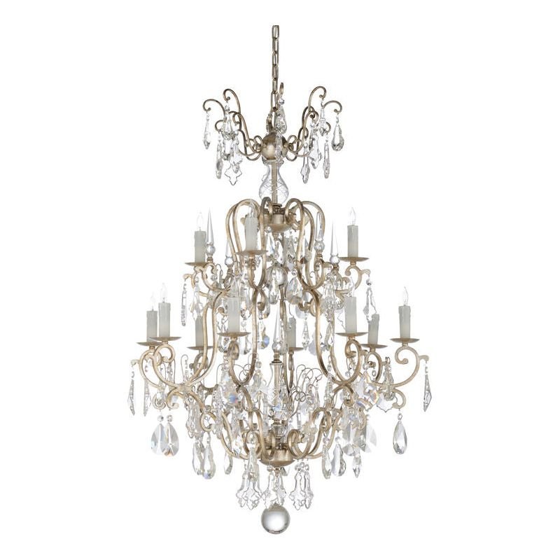 Versailles Silver Crystal Design Chandelier - LOOMLAN - Wildwood - Chandeliers