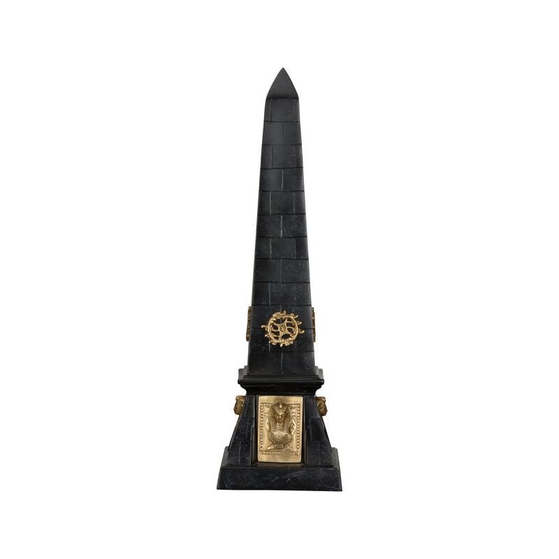 Victory Obelisk Brass Charm Sculpture - LOOMLAN - Wildwood - Statues & Sculptures