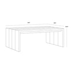 Viga Wooden Outdoor Rectangular Coffee Table - LOOMLAN - SUNPAN - Outdoor Coffee Tables