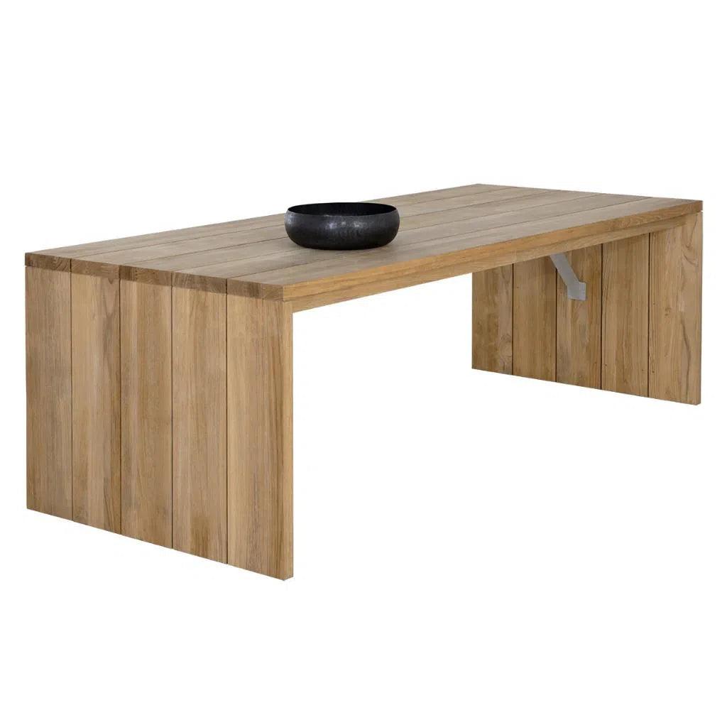 Viga Wooden Outdoor Rectangular Dining Table - LOOMLAN - SUNPAN - Outdoor Dining Tables