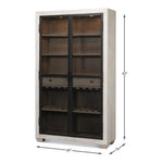 Vineyards Home Bar Cabinet Lights, Metal Doors - LOOMLAN - Sarreid - Home Bar Cabinets