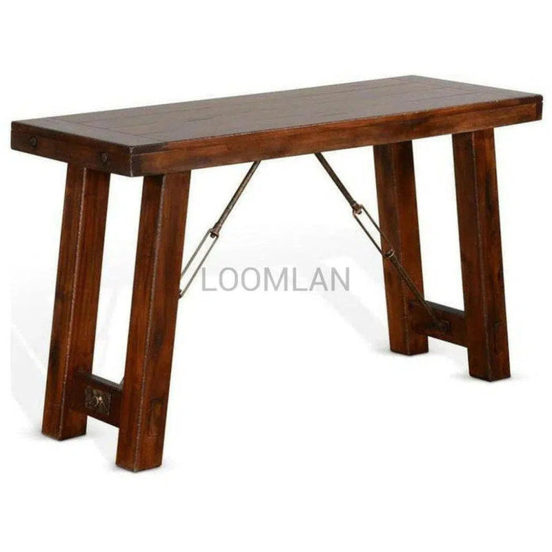 Vintage Look Dark Stain Wood Sofa Table - LOOMLAN - Sunny D - Console Tables