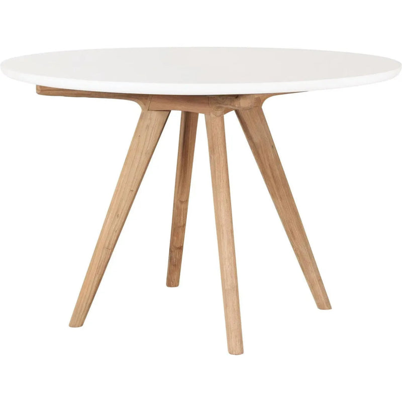 Viola White Teak & Concrete Outdoor Dining Table - LOOMLAN - Seasonal Living - Outdoor Dining Tables