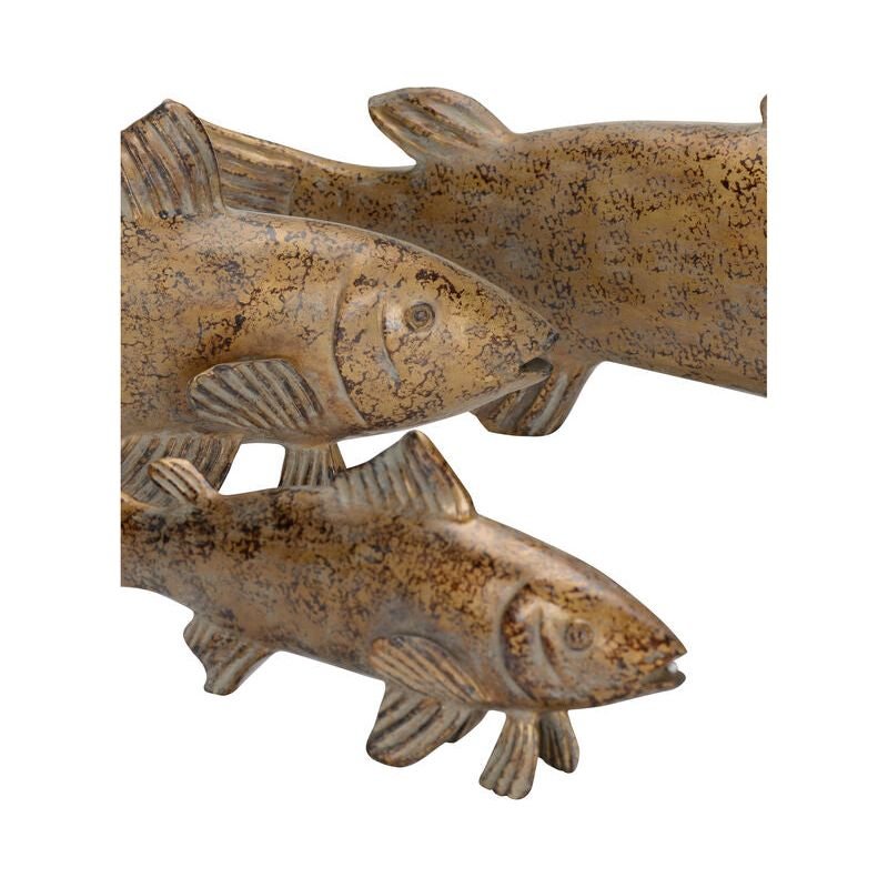 Walking Fish Handcrafted Sculpture (Set Of 3) - LOOMLAN - Wildwood - Statues & Sculptures