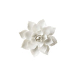 Wall Flower Ceramic Made Sculpture - LOOMLAN - Chelsea House - Statues & Sculptures