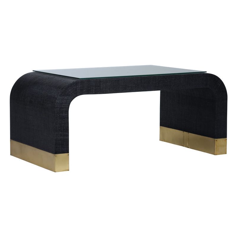 Waterfall Raffia Warpped Coffee Table - LOOMLAN - Chelsea House - Coffee Tables