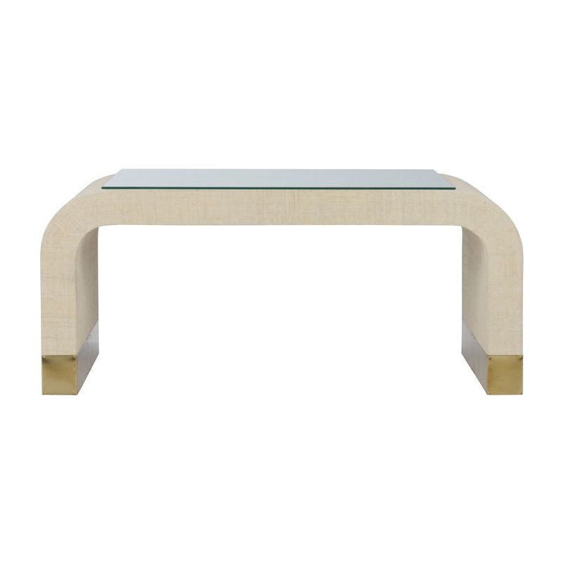 Waterfall Raffia Warpped Coffee Table - LOOMLAN - Chelsea House - Coffee Tables