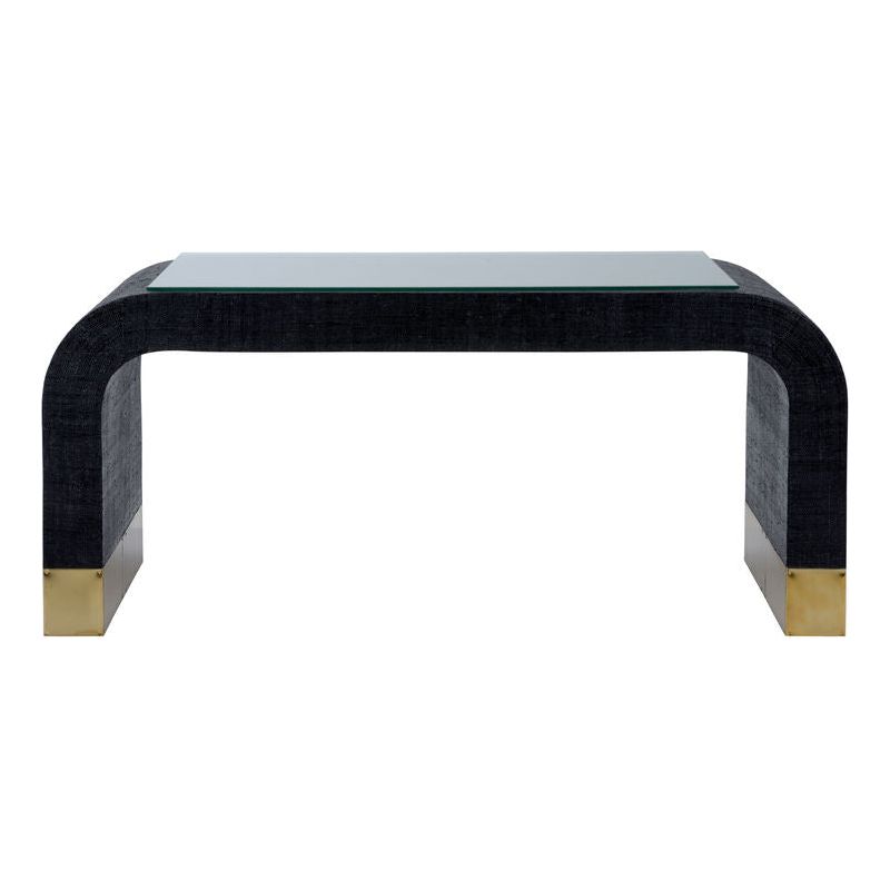 Waterfall Raffia Warpped Coffee Table - LOOMLAN - Chelsea House - Coffee Tables