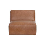 Watson Leather Modular Armless Chair - LOOMLAN - SUNPAN - Modular Sofas