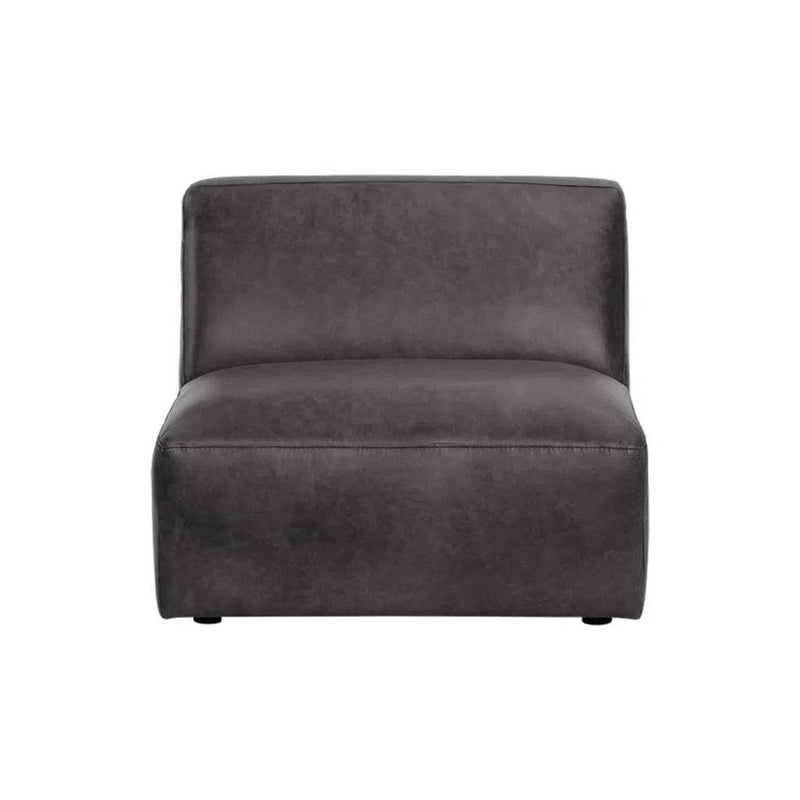 Watson Leather Modular Armless Chair - LOOMLAN - SUNPAN - Modular Sofas