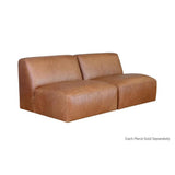 Watson Leather Modular Armless Chair - LOOMLAN - SUNPAN - Modular Sofas