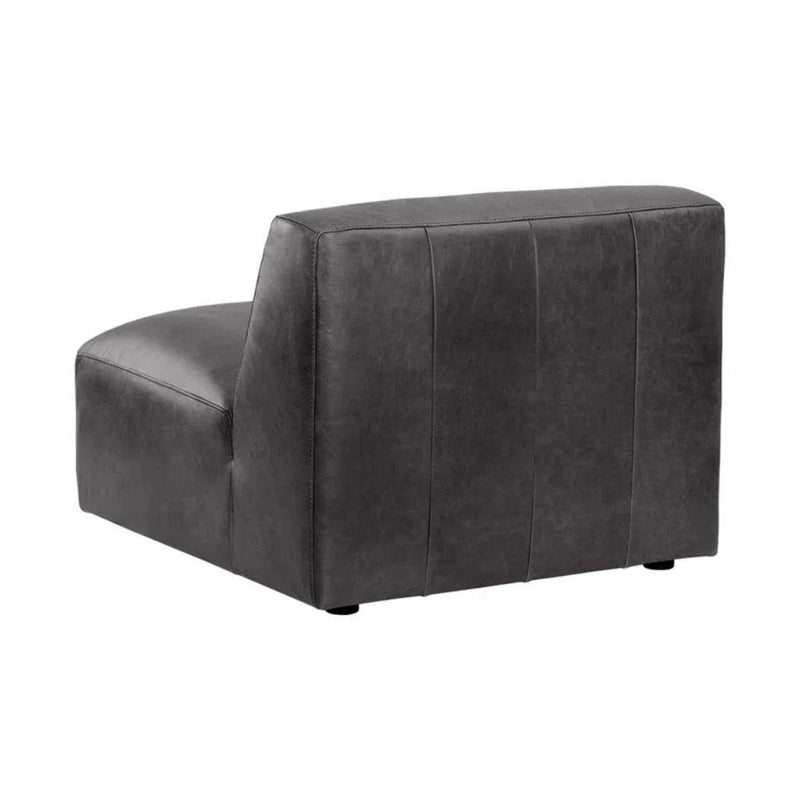 Watson Leather Modular Armless Chair - LOOMLAN - SUNPAN - Modular Sofas