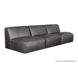 Watson Leather Modular Armless Chair - LOOMLAN - SUNPAN - Modular Sofas