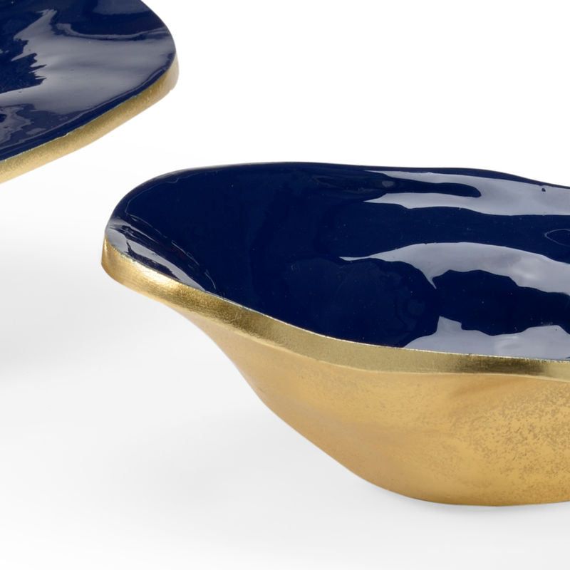 Waving Edge Blue Bowls (Set of 2) - LOOMLAN - Wildwood - Boxes & Bowls