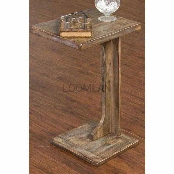 Weathered Brown & Light Blue Sofa Table - LOOMLAN - Sunny D - Side Tables