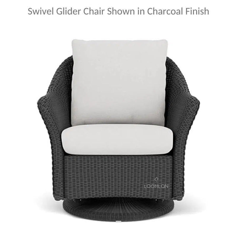 Weekend Retreat Swivel Lounge Chair Set Ottoman - LOOMLAN - Lloyd Flanders - Outdoor Lounge Sets