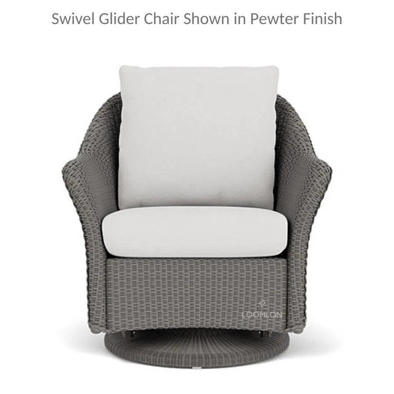 Weekend Retreat Swivel Lounge Chair Set Ottoman - LOOMLAN - Lloyd Flanders - Outdoor Lounge Sets
