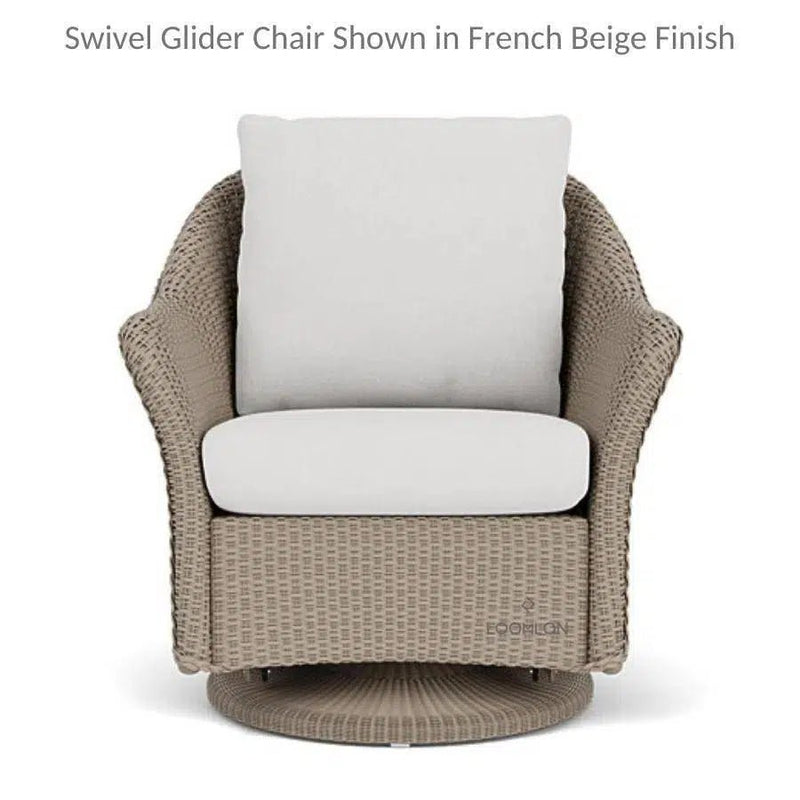 Weekend Retreat Swivel Lounge Chair Set Ottoman - LOOMLAN - Lloyd Flanders - Outdoor Lounge Sets
