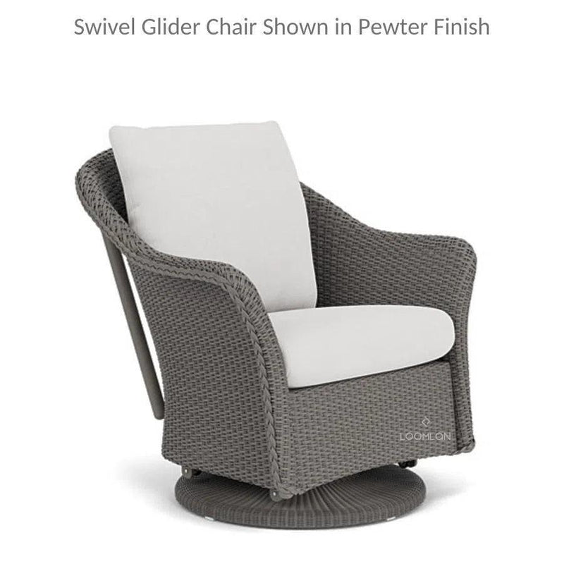 Weekend Retreat Swivel Lounge Chair Set Ottoman - LOOMLAN - Lloyd Flanders - Outdoor Lounge Sets