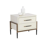 Weldrick Iron Based Wooden Nightstand - LOOMLAN - SUNPAN - Nightstands