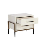 Weldrick Iron Based Wooden Nightstand - LOOMLAN - SUNPAN - Nightstands