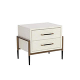 Weldrick Iron Based Wooden Nightstand - LOOMLAN - SUNPAN - Nightstands