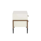 Weldrick Iron Based Wooden Nightstand - LOOMLAN - SUNPAN - Nightstands