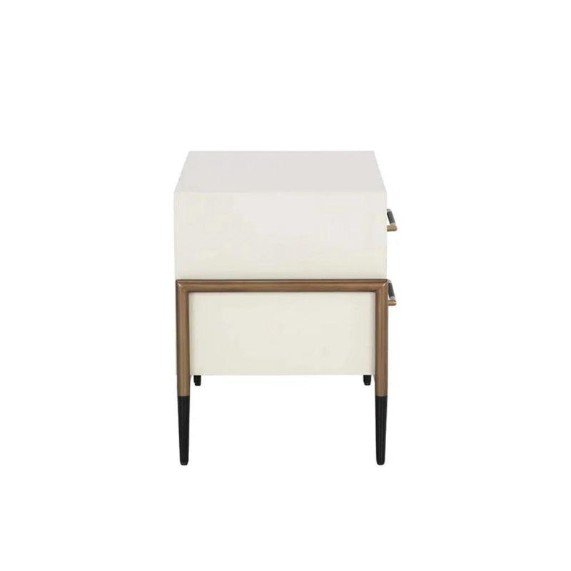 Weldrick Iron Based Wooden Nightstand - LOOMLAN - SUNPAN - Nightstands