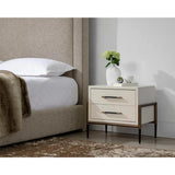 Weldrick Iron Based Wooden Nightstand - LOOMLAN - SUNPAN - Nightstands