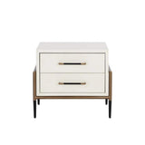 Weldrick Iron Based Wooden Nightstand - LOOMLAN - SUNPAN - Nightstands