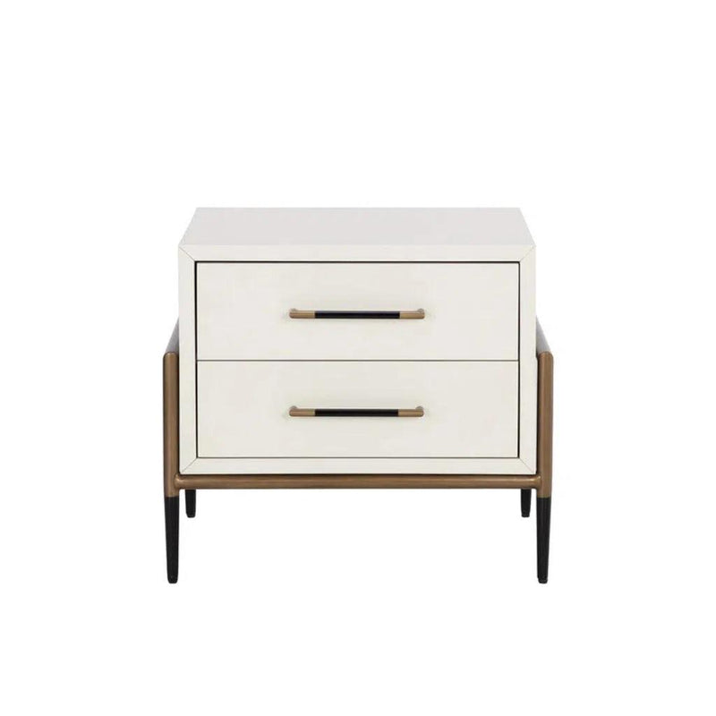 Weldrick Iron Based Wooden Nightstand - LOOMLAN - SUNPAN - Nightstands