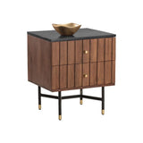 Wellington Wooden Marble Nightstand - LOOMLAN - SUNPAN - Nightstands
