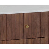 Wellington Wooden Marble Nightstand - LOOMLAN - SUNPAN - Nightstands