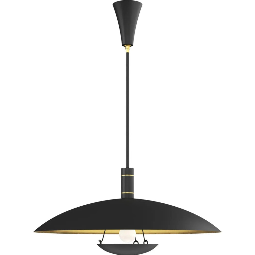 Wendell Pendant Light Modern Black & Brass - LOOMLAN - SUNPAN - Pendants