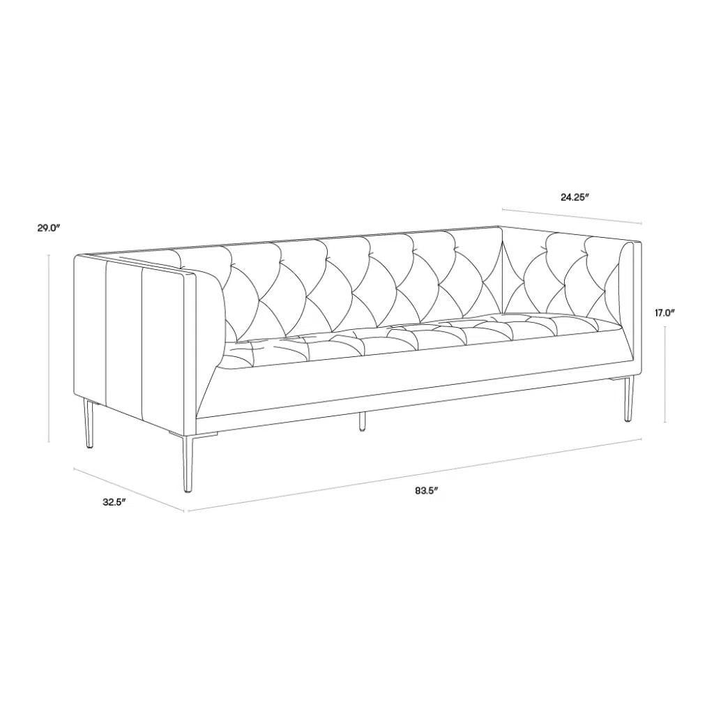 Westin Leather Classic Sofa - LOOMLAN - SUNPAN - Sofas & Loveseats