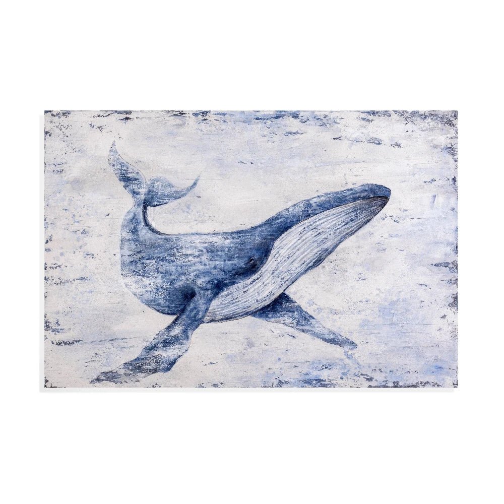 Whale Song Blue Wall Art - LOOMLAN - Bassett Mirror - Canvas Art