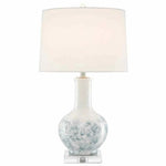 White Blue Clear Myrtle Table Lamp - LOOMLAN - Currey & Co - Table Lamps