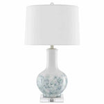 White Blue Clear Myrtle Table Lamp - LOOMLAN - Currey & Co - Table Lamps