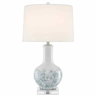 White Blue Clear Myrtle Table Lamp - LOOMLAN - Currey & Co - Table Lamps