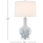 White Blue Clear Myrtle Table Lamp - LOOMLAN - Currey & Co - Table Lamps