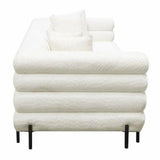 White Boucle Sherpa Low Profile Sofa Throw Pillows - LOOMLAN - Diamond Sofa - Sofas & Loveseats