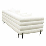 White Boucle Sherpa Low Profile Sofa Throw Pillows - LOOMLAN - Diamond Sofa - Sofas & Loveseats