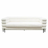 White Boucle Sherpa Low Profile Sofa Throw Pillows - LOOMLAN - Diamond Sofa - Sofas & Loveseats