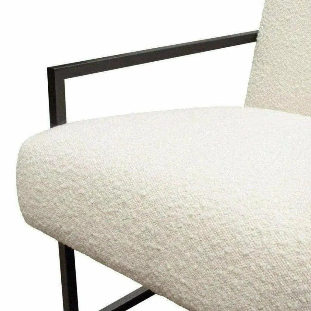 White Boucle Sherpa Slipper Chair with Black - LOOMLAN - Diamond Sofa - Accent Chairs