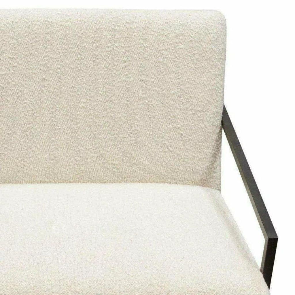 White Boucle Sherpa Slipper Chair with Black - LOOMLAN - Diamond Sofa - Accent Chairs