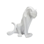 White Cat Modern Resin Made Sculpture - LOOMLAN - Chelsea House - Statues & Sculptures