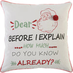 White Christmas Words Decorative Throw Pillows Lark - LOOMLAN - LOOMLAN - Throw Pillows